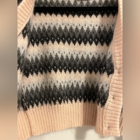 Aritzia Wilfred Cadence Fair Isle Wool Mohair Cardigan Size XS - Picture 10 of 12
